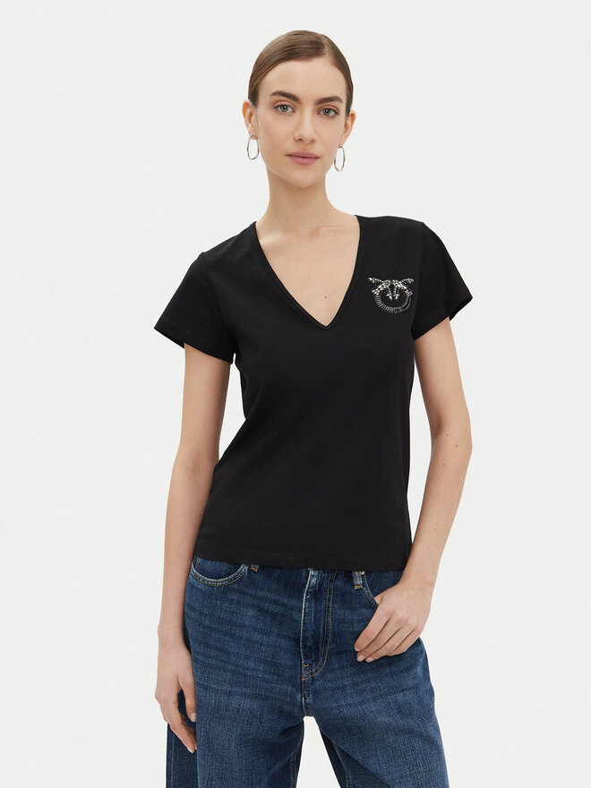 PINKO PINKO Póló 100372 A24E Fekete Regular Fit