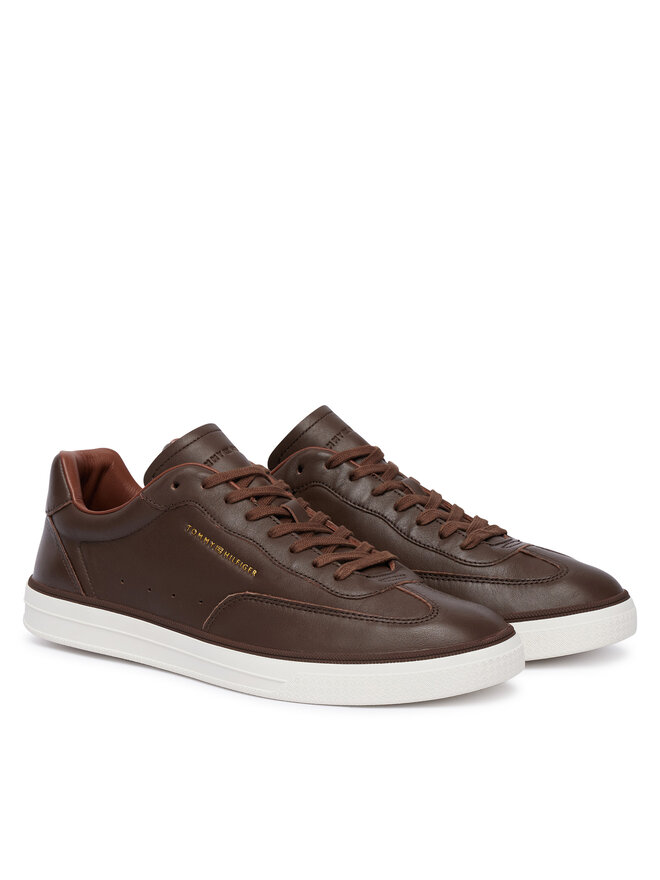 Tommy Hilfiger Sneakers Tommy Hilfiger Th Lo Lux Lth Sneaker FM0FM05996 Braun