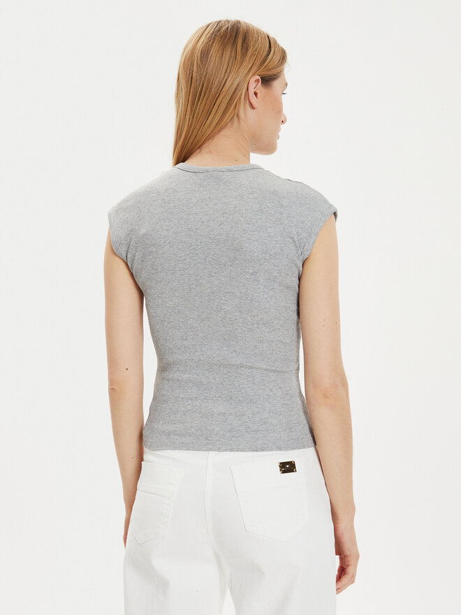 Brave Soul Brave Soul T-Shirt LTS-149LILYGR Grau Straight Fit