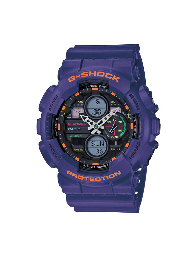 G-Shock Годинник G-Shock GA-140-6AER Фіолетовий