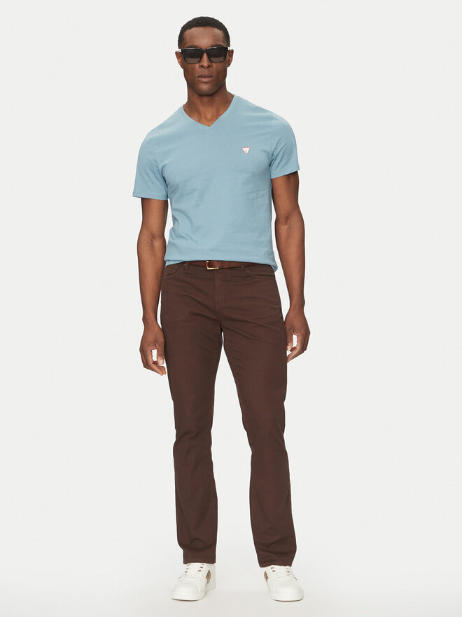 Guess Guess Marškinėliai M2YI37 I3Z14 Mėlyna Slim Fit