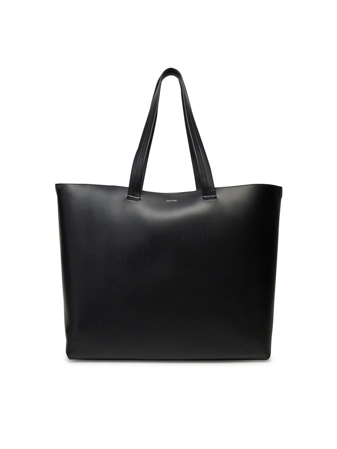 Calvin Klein Torba Calvin Klein Ck Premium Leather E/W Tote Xl K50K512894 Crna
