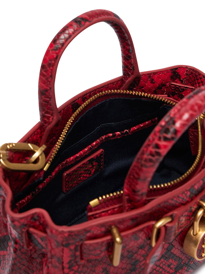 Tommy Hilfiger Handtasche Tommy Hilfiger American Icon Micro Tote Snake AW0AW18820 Rot