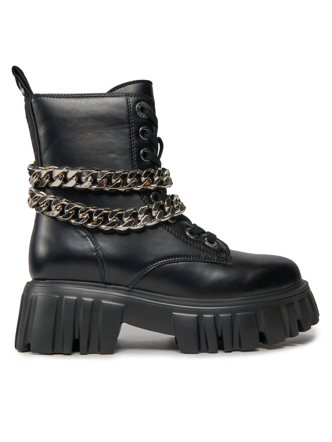 Buffalo Ботильйони Buffalo Lion Lace Up T-Chain 1622367 Чорний