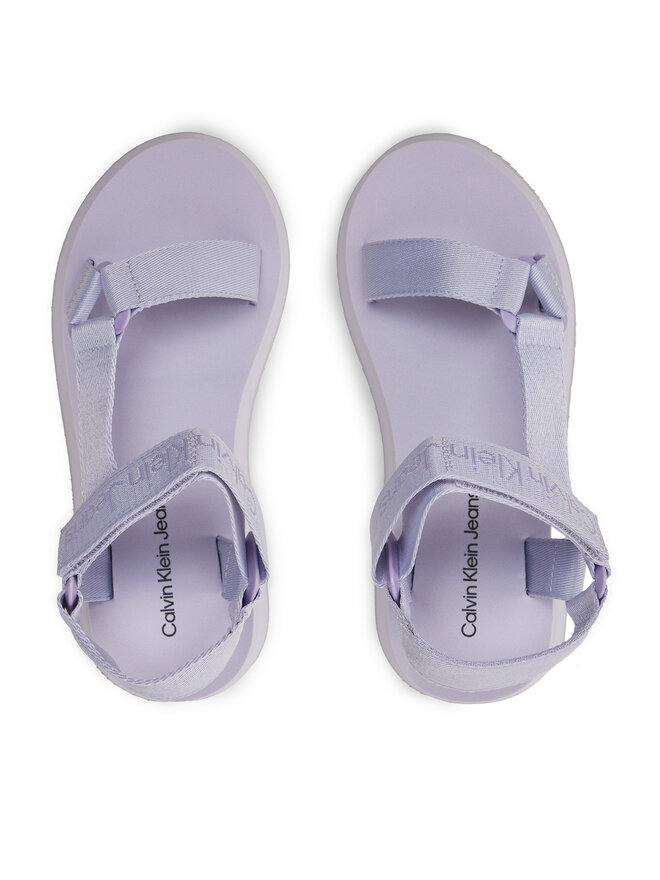 Calvin Klein Jeans Sandale Calvin Klein Jeans Sandal Velcro Webbing In Mtl YW0YW01480 Violet