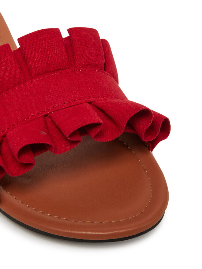 Pieces Klapki Pieces Nola 17101699 Czerwony