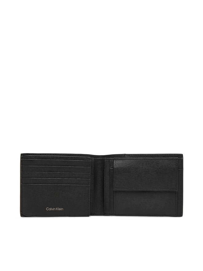 Calvin Klein Geldbörse Calvin Klein Emblem Hw Trifold W/ Coin LV04D1283G Schwarz