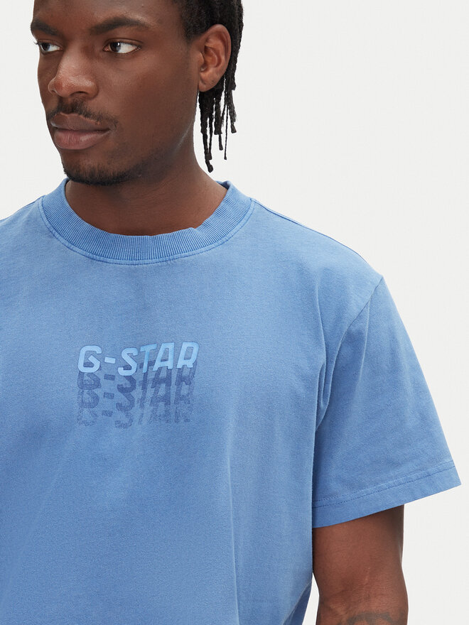 G-Star Raw G-Star Raw Marškinėliai Multi Logo D26049-C756 Mėlyna Loose Fit
