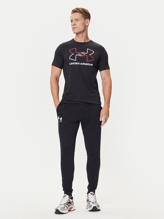 Under Armour Under Armour Marškinėliai Ua Gl Foundation Update Ss 1382915-001 Juoda Loose Fit