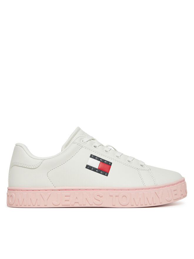 Tommy Jeans Sneakersy Tommy Jeans Tjw Logo Outsole Sneaker Ess EN0EN02703 Biały
