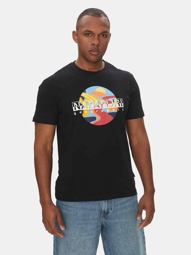 Napapijri Napapijri T-Shirt S-Valdor NP0A4IE6 Schwarz Regular Fit
