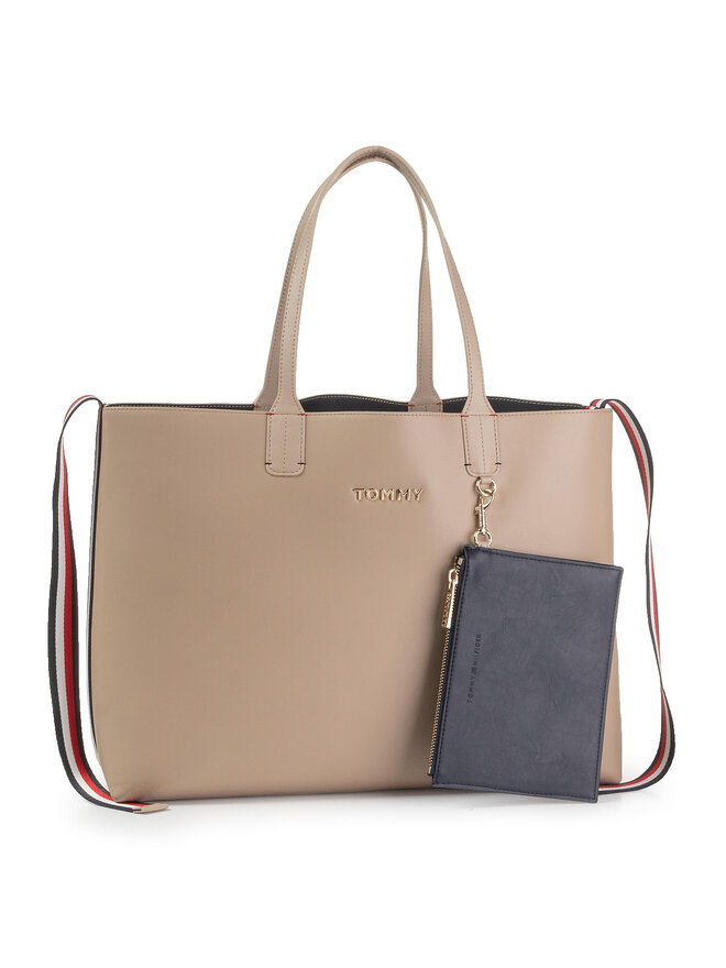 Tommy Hilfiger Handtasche Tommy Hilfiger Iconic Tommy Tote Solid AW0AW07325 Beige
