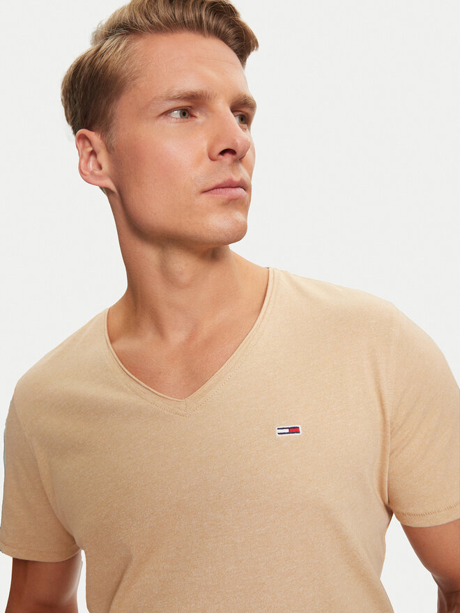Tommy Jeans Tommy Jeans Marškinėliai Jaspe DM0DM09587 Smėlio Slim Fit