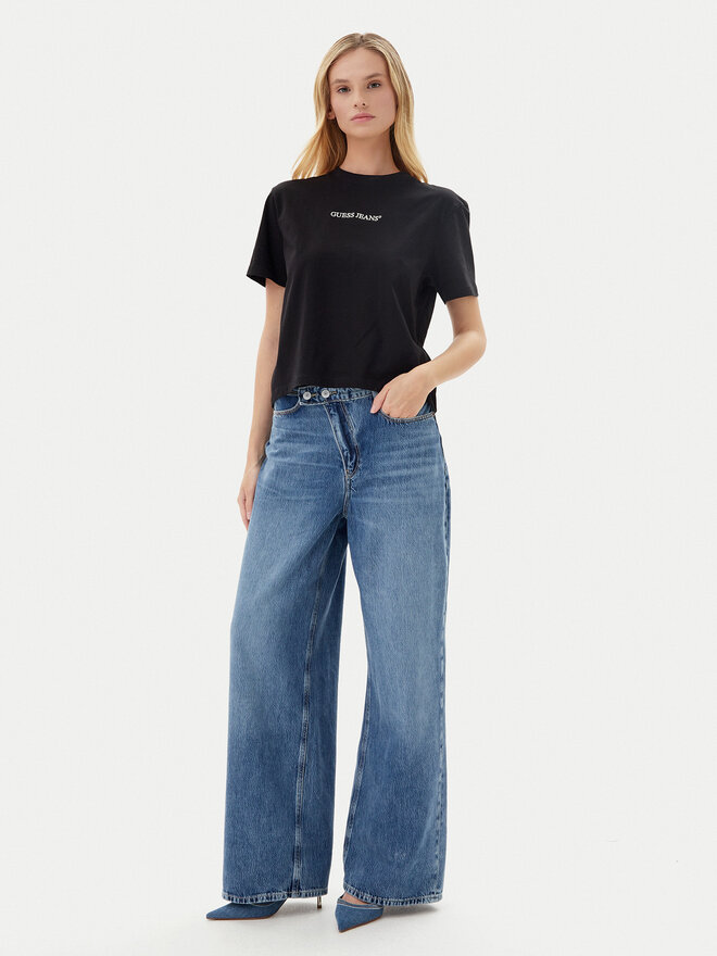 Guess Jeans Guess Jeans Camiseta W5RI4 2K8HM0 Negro Regular Fit