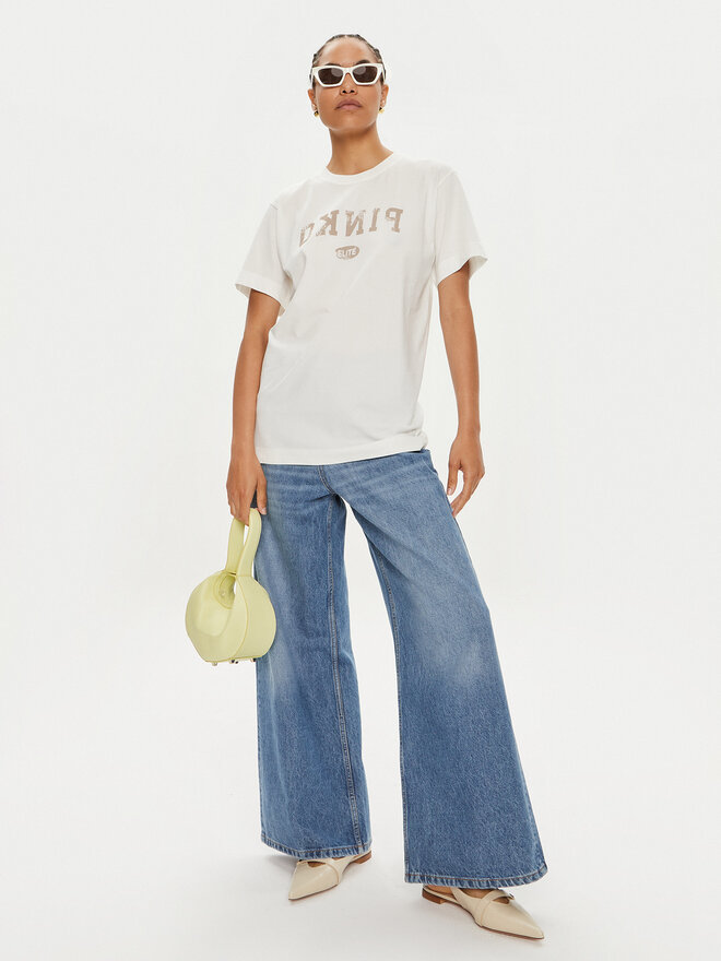 PINKO Pinko T-shirt Tiramisu 104269 Bijela Reglan Fit