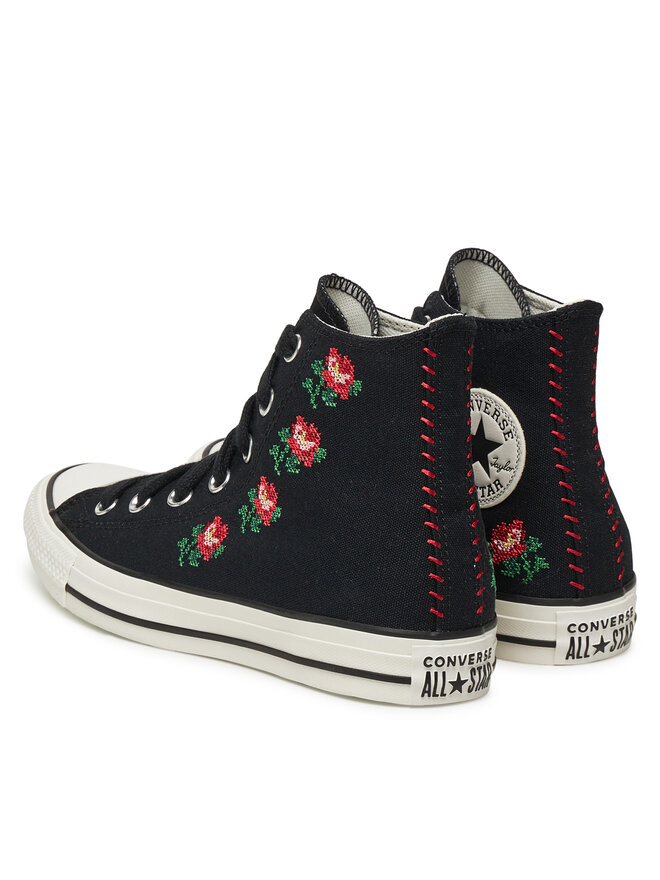 Converse Trampki Converse Chuck Taylor All Star Rose Cross Stitch A13657C Czarny