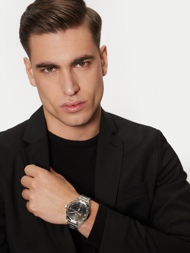 HUGO Годинник HUGO Grip 1530276 Срібний