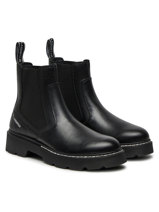 KARL LAGERFELD Kotníková obuv s elastickým prvkem KARL LAGERFELD KL40460 Černá