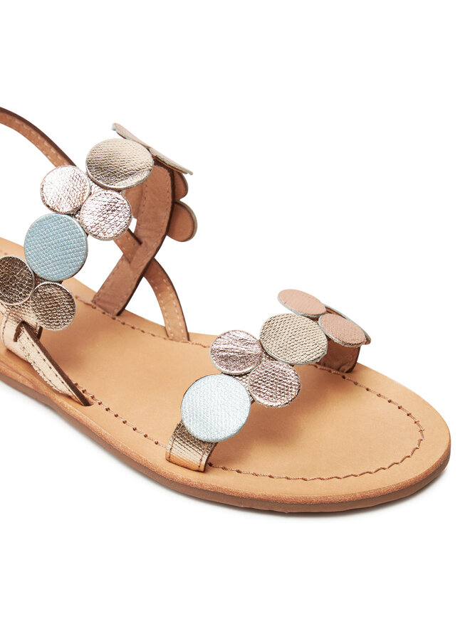 Les Tropeziennes Gouden Sandalen Hellen Model Ss24 Yellow Dames