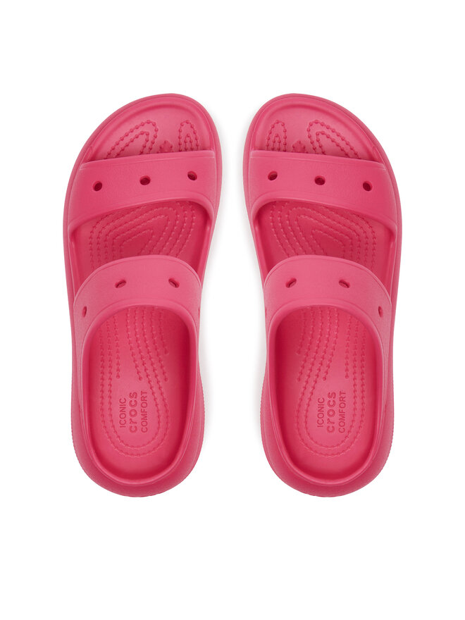 Crocs Pantoletten Crocs Classic Crush Sandal 207670 Rosa