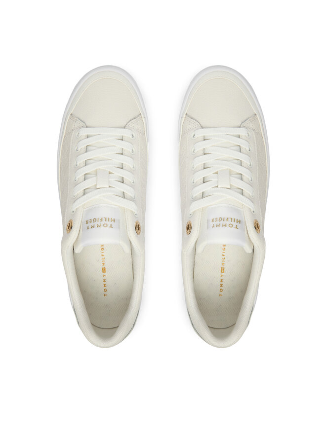 Tommy Hilfiger Zapatillas Tommy Hilfiger Th Platform Sneaker Quilted FW0FW09265 Écru