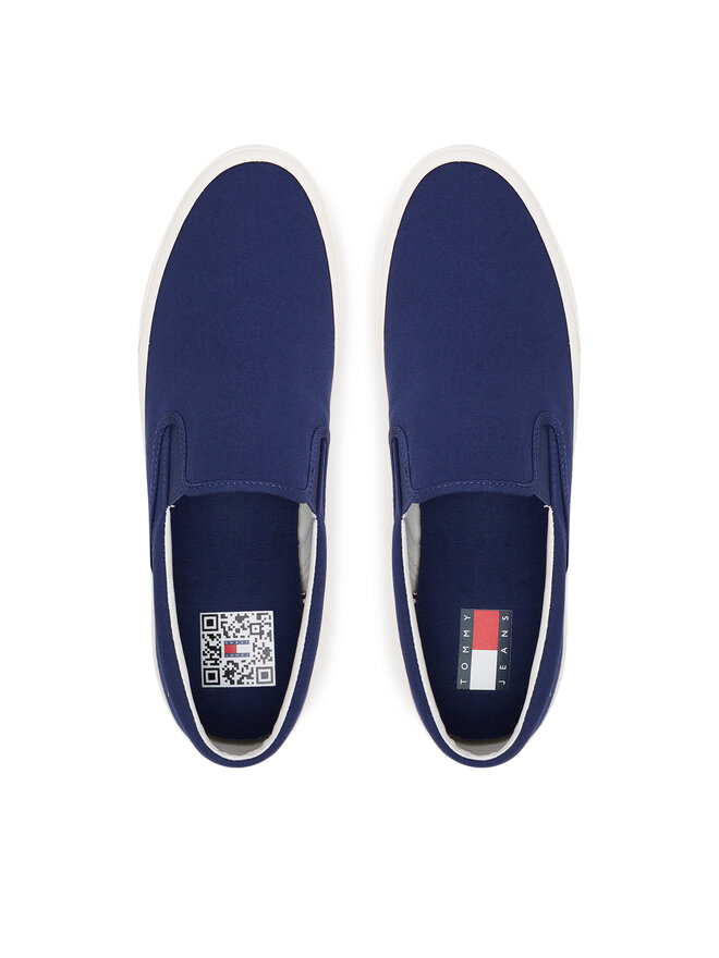 Tommy Jeans Tenisówki Tommy Jeans Slip On Canvas Color EM0EM01544 Granatowy