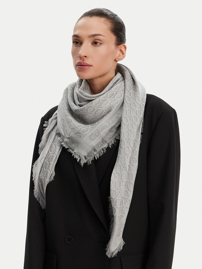 Calvin Klein Šátek Calvin Klein K60K608779 Šedá