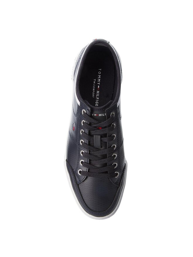 Tommy Hilfiger Sneakers Tommy Hilfiger Core Corporate Leather Sneaker FM0FM01497 Dunkelblau