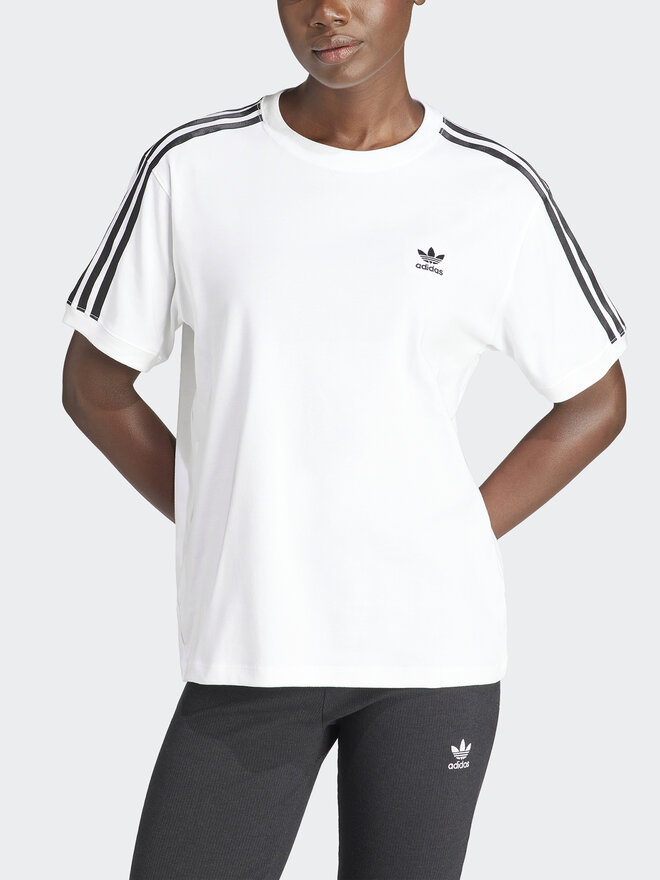 adidas adidas Marškinėliai 3-Stripes IR8051 Balta Regular Fit