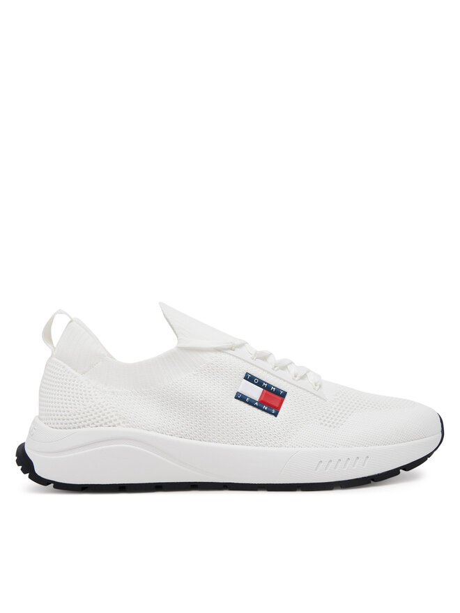 Tommy Jeans Sneakersy Tommy Jeans Runner Kntitted EM0EM01555 Biały