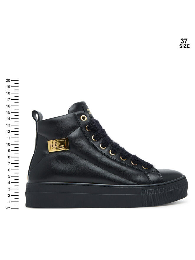 Elisabetta Franchi Stiefeletten Elisabetta Franchi High Top Lace Up F4-A9E-0362-1251930 D Schwarz