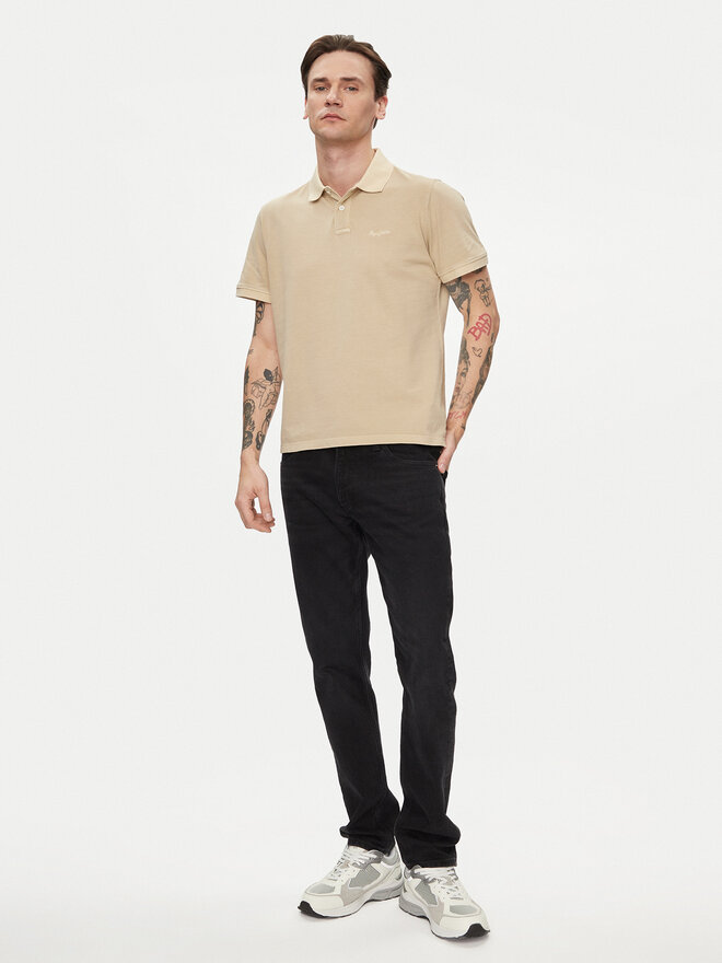 Pepe Jeans Pepe Jeans Polo marškinėliai New Oliver Gd PM542099 Smėlio Regular Fit