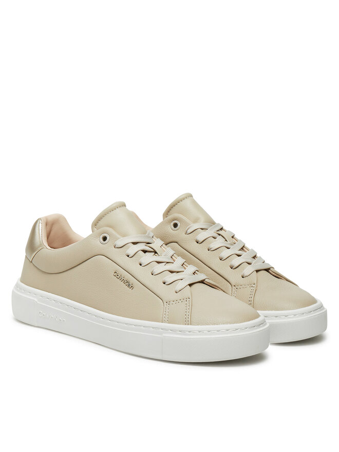 Calvin Klein Αθλητικά Calvin Klein Cupsole Lace Up W/Ml HW0HW02288 Εκρού