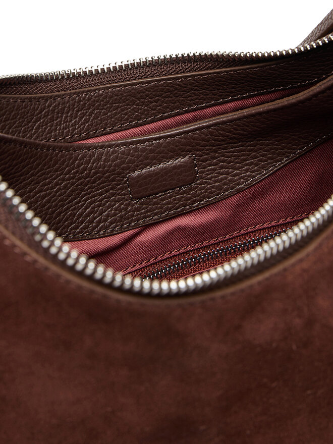 Coccinelle Ročna torba Coccinelle P6P Boheme Suede Bimaterial E1 P6P 13 03 01 Rjava