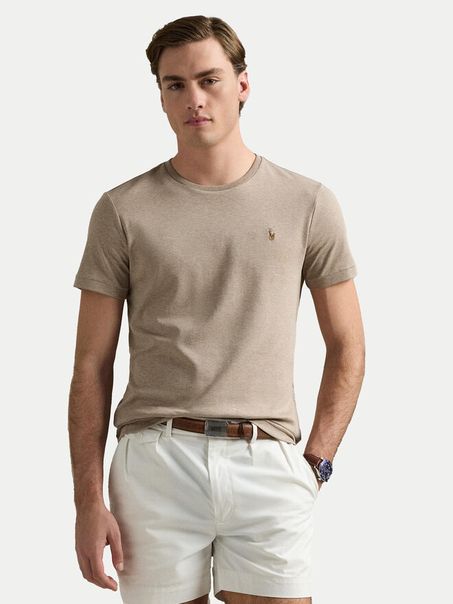 Polo Ralph Lauren Polo Ralph Lauren T-Shirt 710740727089 Μπεζ Custom Slim Fit