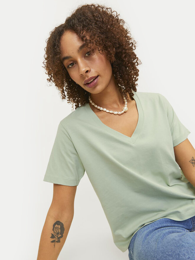 JJXX JJXX Camiseta Annie 12255655 Verde Regular Fit