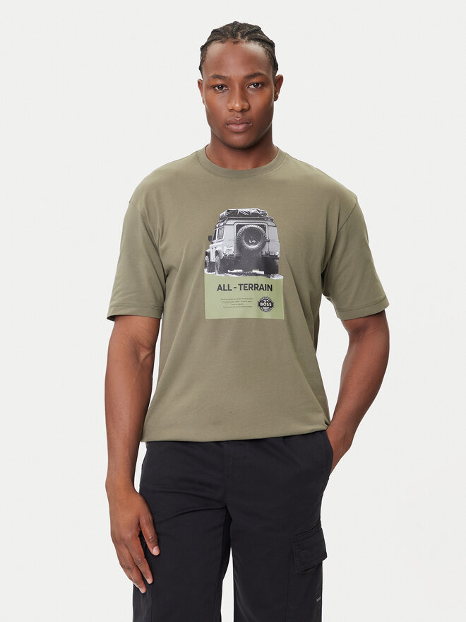 BOSS BOSS Camiseta Te_Wagon 50546958 Verde Relaxed Fit