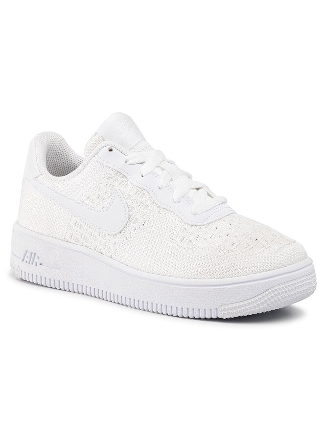 Sneakers Nike Air Force 1 Flyknit 2.0 GS BV0063 100 Blanc chaussures