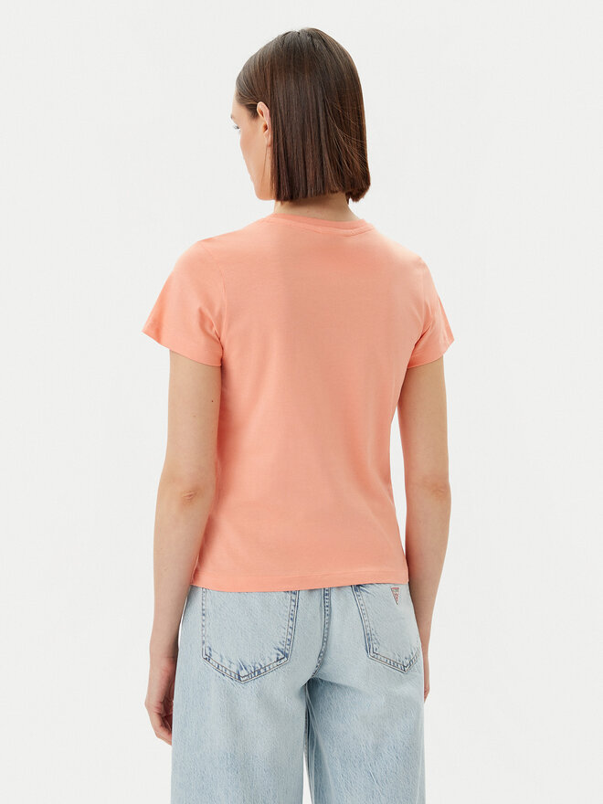 Guess Guess Majica V5GI10 K9RM1 Oranžna Regular Fit