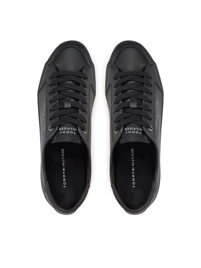Tommy Hilfiger Sneakers Tommy Hilfiger Core Corporate Vulc Leather FM0FM05399 Schwarz