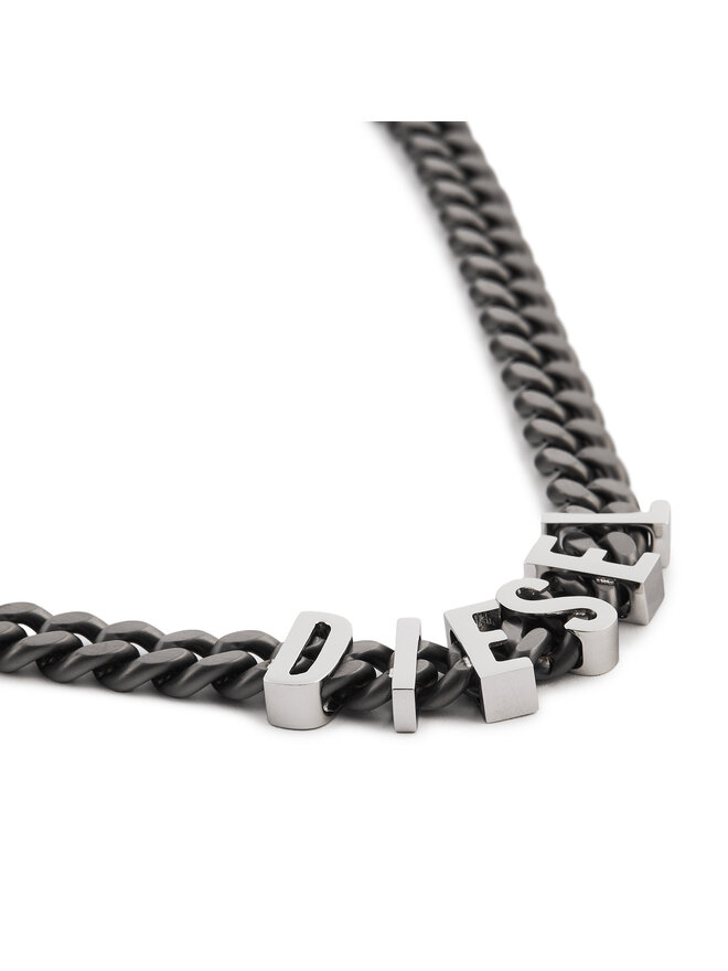 Diesel Náhrdelník Diesel Font Chain DX1487060 Černá