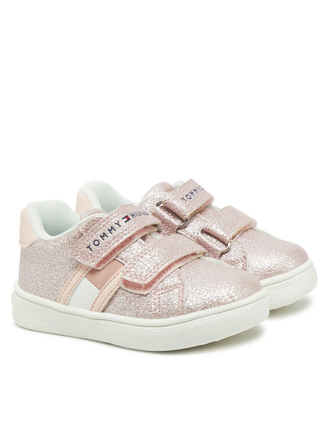 Tommy Hilfiger Sportcipők Tommy Hilfiger Flag Low Cut Velcro Sneaker T1A9-33725-0745 M Rózsaszín
