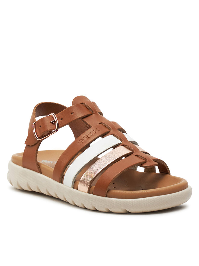 Geox Sandály Geox J Sandal Soleima Gir J35GSB 043CF C6A7F M Hnědá