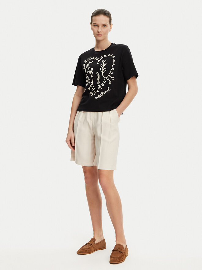 Weekend Max Mara Weekend Max Mara T-Shirt Lecco 2515941052 Μαύρο Boxy Fit