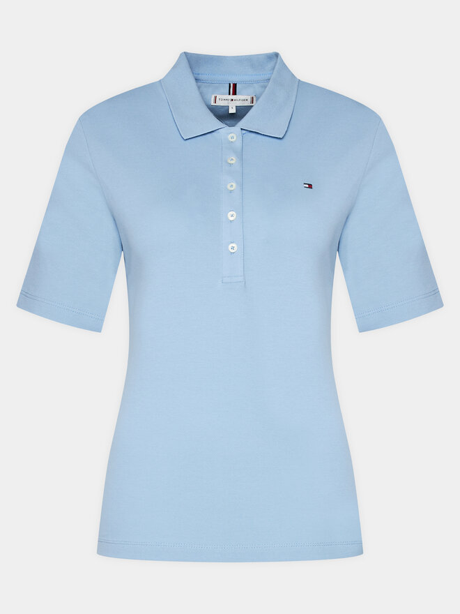 Tommy Hilfiger Tommy Hilfiger Поло 1985 Reg Pique Polo Ss WW0WW37820 Блакитний Regular Fit