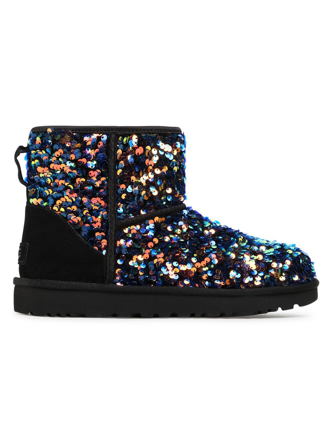 Ugg Μπότες Χιονιού Ugg W Classic Mini Stellar Sequin 1112515 Μαύρο