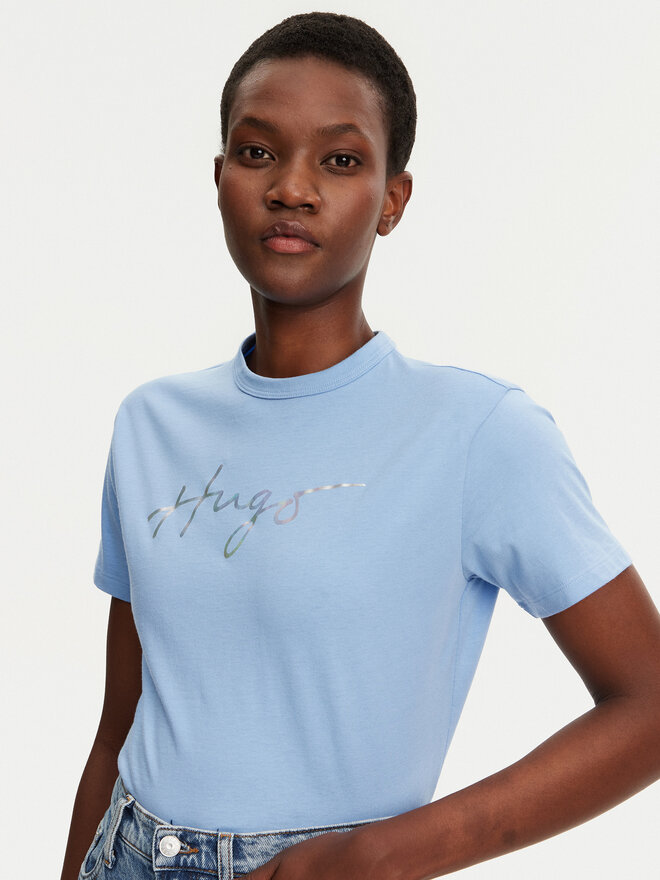 HUGO HUGO T-Shirt Damacia 50535491 Μπλε Regular Fit