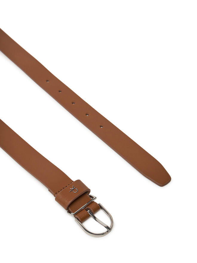 Calvin Klein Pasek Damski Calvin Klein Ck Metal Loop Round Buckle 2.5 K60K613147 Brązowy