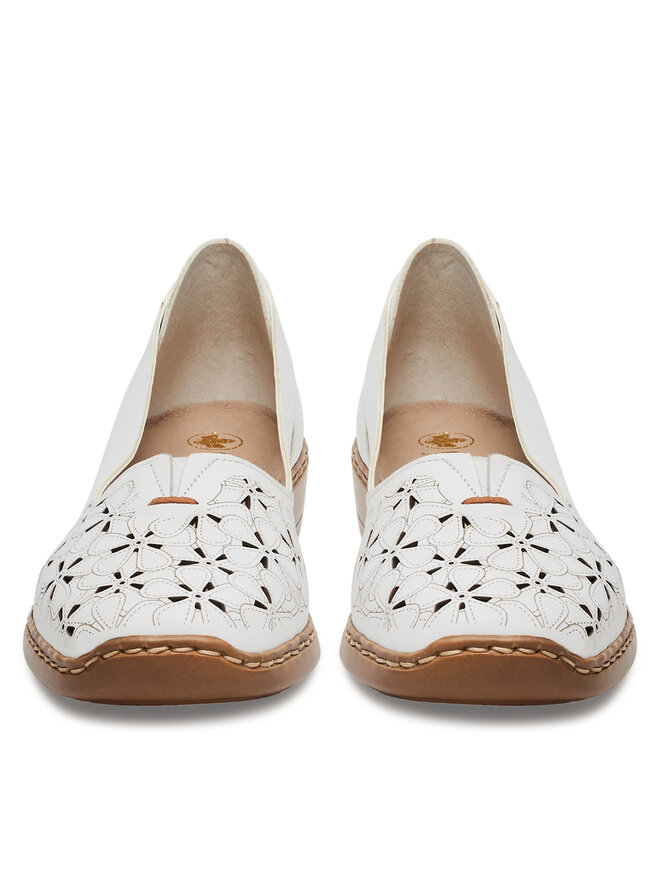 Rieker Pantofi Rieker 41356-80 Alb