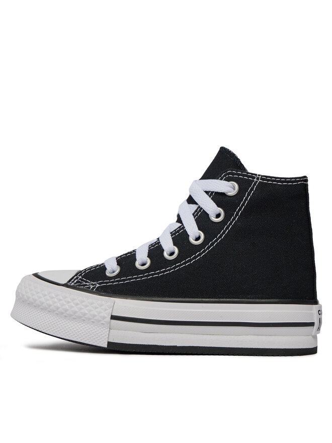 Converse Sneakers aus Stoff Converse Chuck Taylor All Star Lift Platform High Top Little Kids 372859C Schwarz